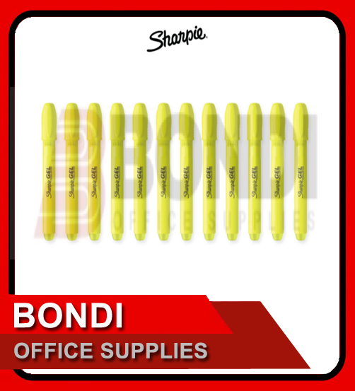 Sharpie Gel Stick Highlighter Fl. Yellow (Box of 12)