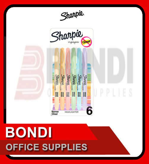 Sharpie Pocket Accent Pastel Highlighter Asstd 6ct